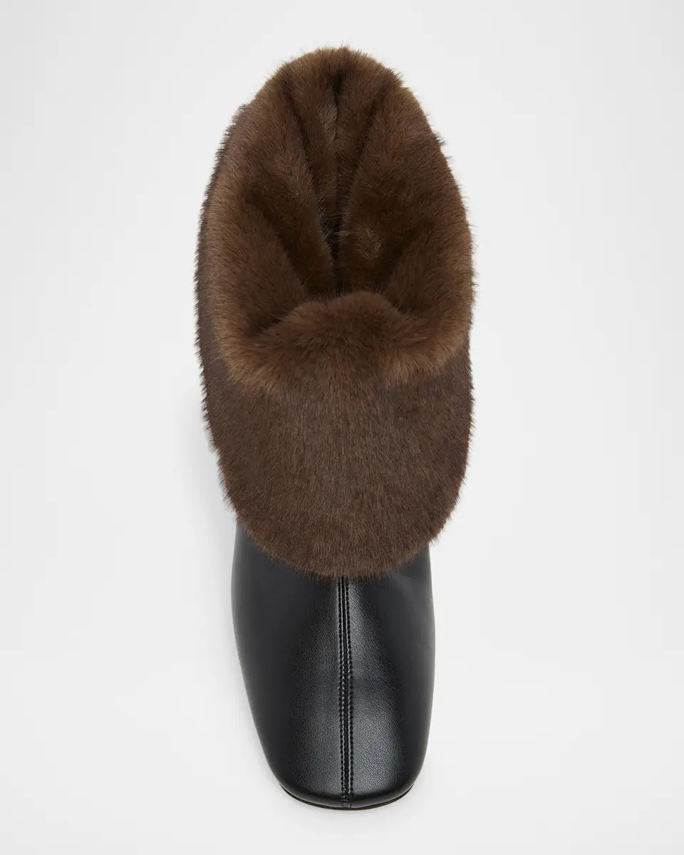Stella McCartney 80MM Faux-Fur Cuff Ankle Boots | Thumbnail 6 Stella McCartney 80MM Faux-Fur Cuff Ankle Boots | Thumbnail 6