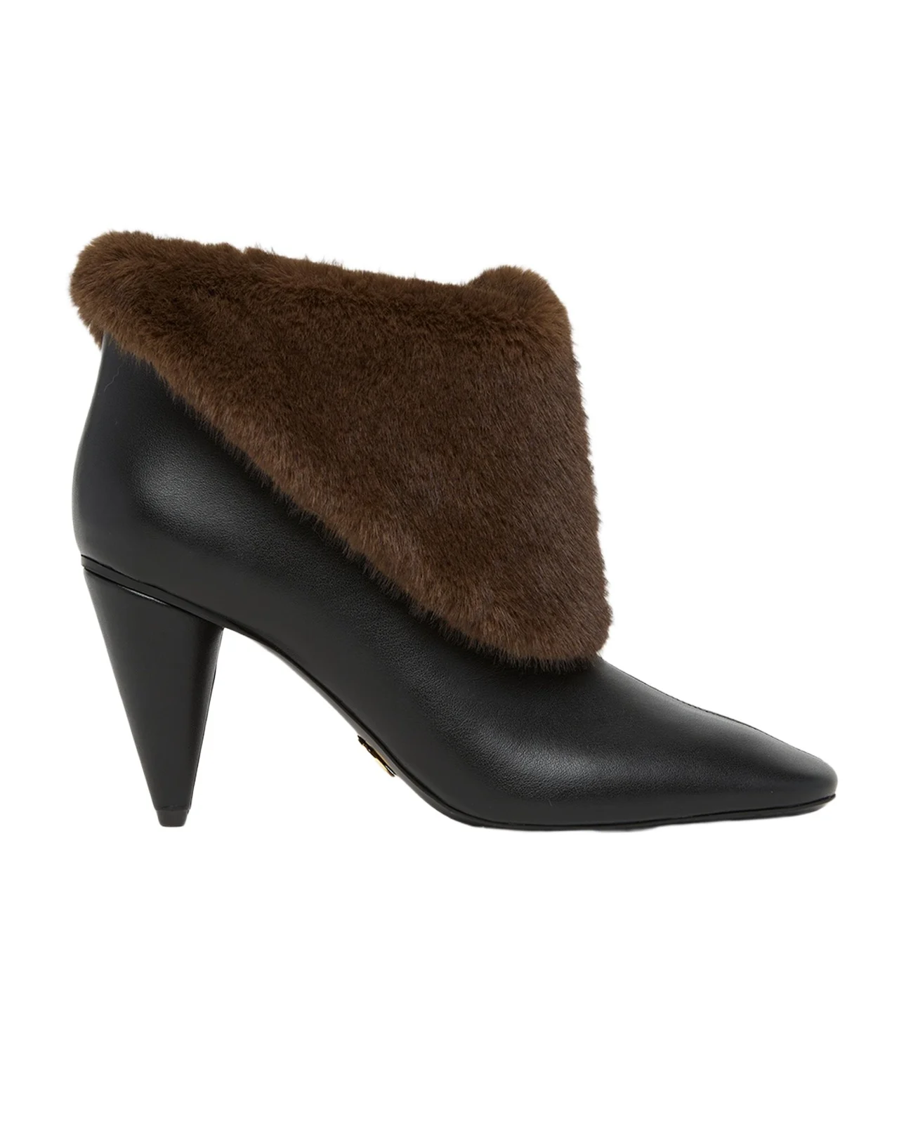 Stella McCartney 80MM Faux-Fur Cuff Ankle Boots