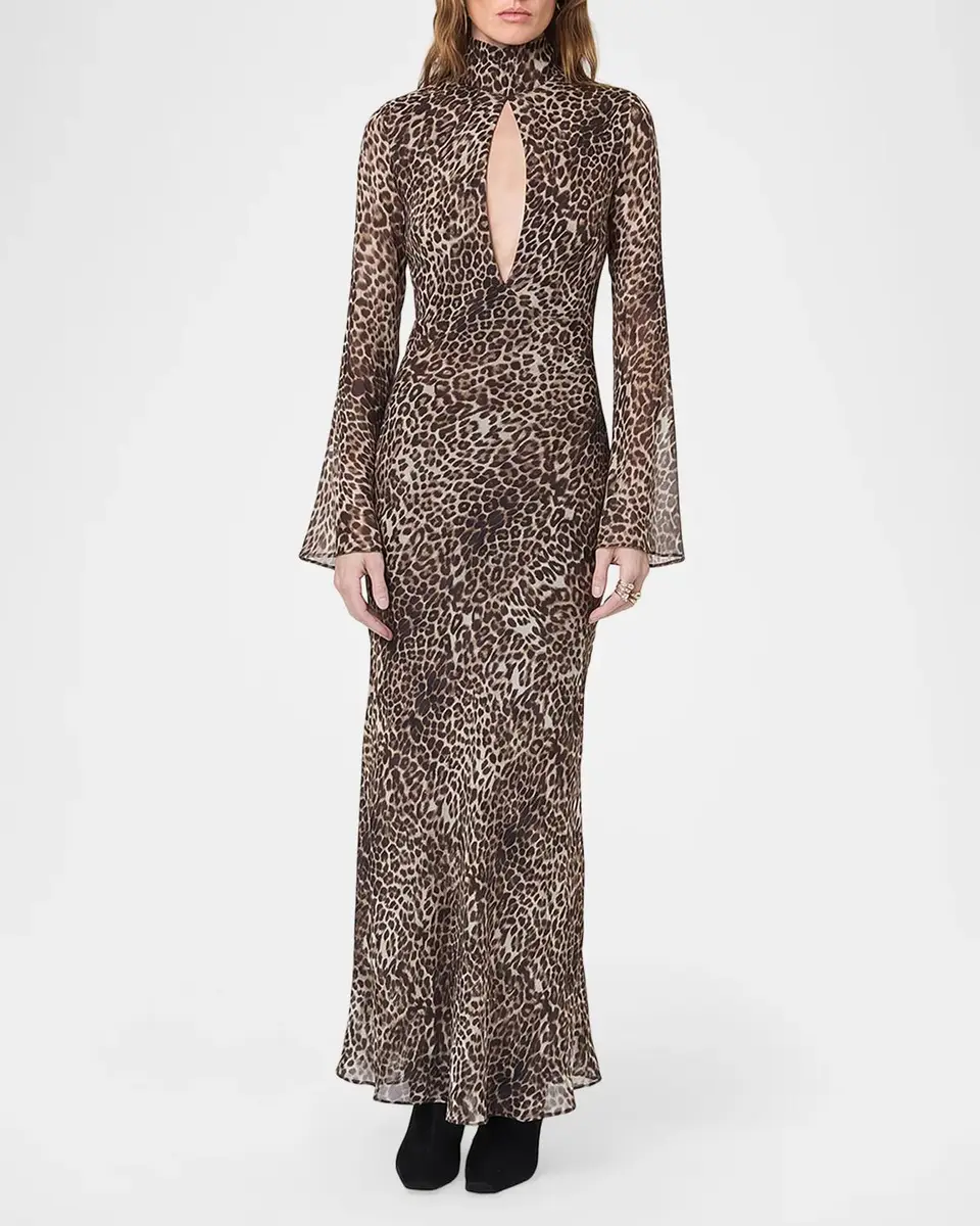NICHOLAS Cara Cutout Leopard-Print Maxi Dress | Thumbnail 2 NICHOLAS Cara Cutout Leopard-Print Maxi Dress | Thumbnail 2