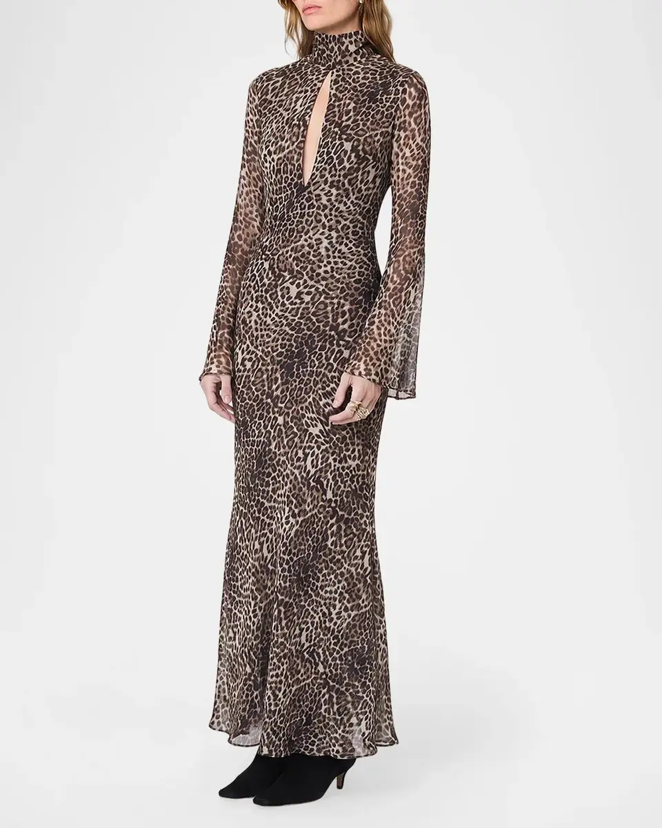 NICHOLAS Cara Cutout Leopard-Print Maxi Dress | Thumbnail 4 NICHOLAS Cara Cutout Leopard-Print Maxi Dress | Thumbnail 4