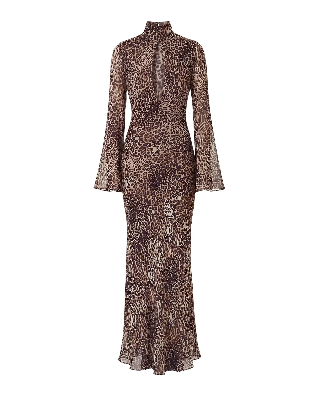 NICHOLAS Cara Cutout Leopard-Print Maxi Dress