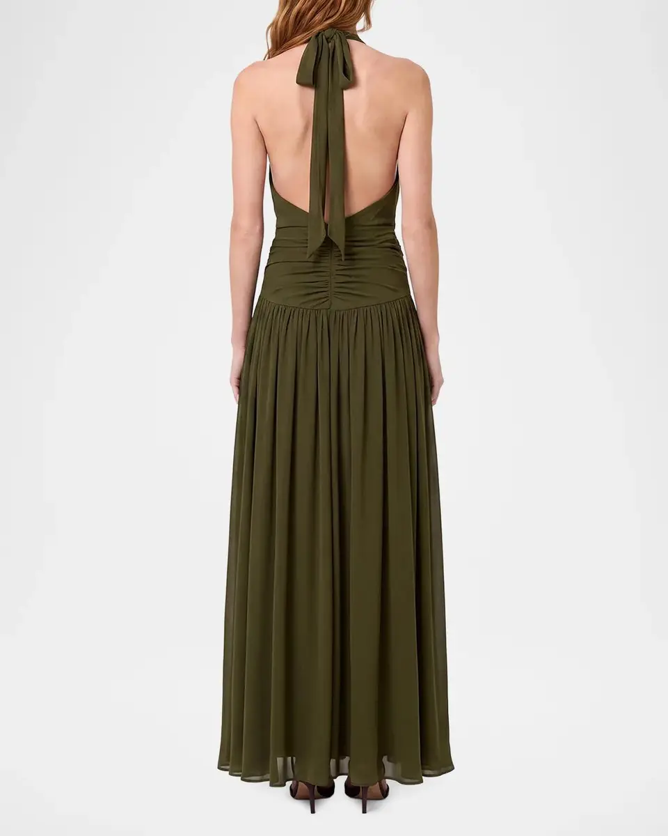 NICHOLAS Arella Plunging Halter Maxi Dress | Thumbnail 3 NICHOLAS Arella Plunging Halter Maxi Dress | Thumbnail 3