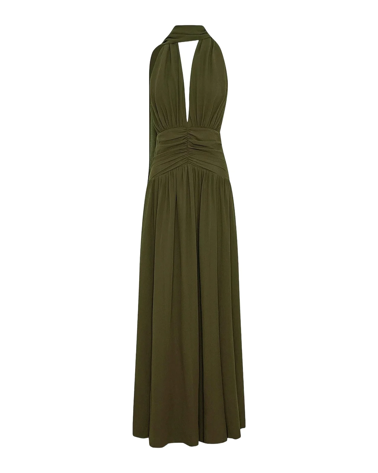NICHOLAS Arella Plunging Halter Maxi Dress