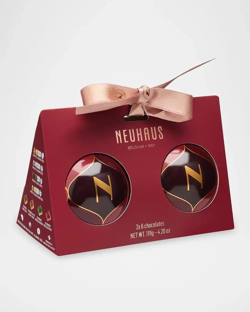 Neuhaus Chocolate 6-Piece Chocolates in Christmas Ornaments, 2 Count | Thumbnail 2