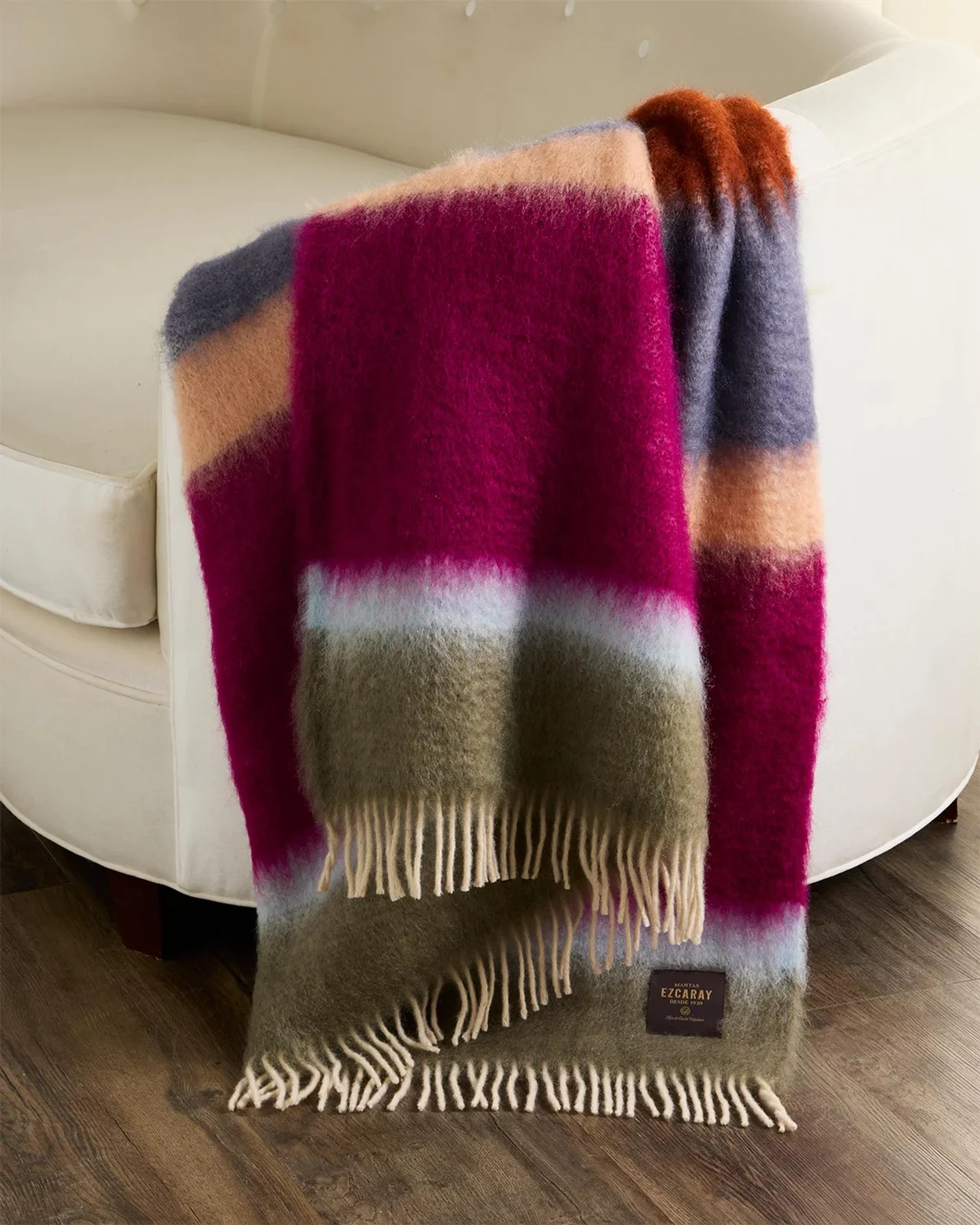 Mantas Ezcaray Matisse Mohair-Blend Throw, 51" x 79"