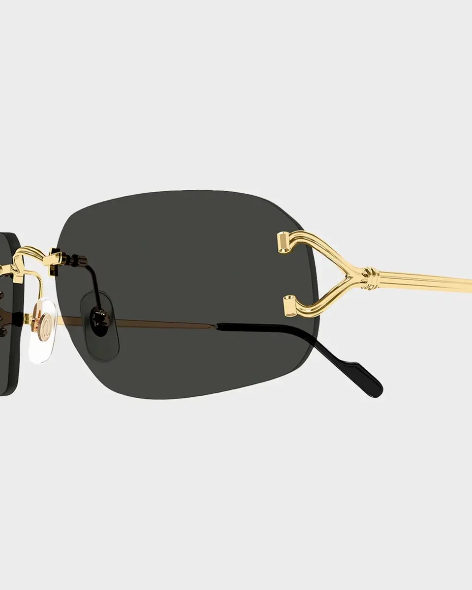 Cartier Men's Rimless Rectangle Sunglasses | Thumbnail 3 Cartier Men's Rimless Rectangle Sunglasses | Thumbnail 3
