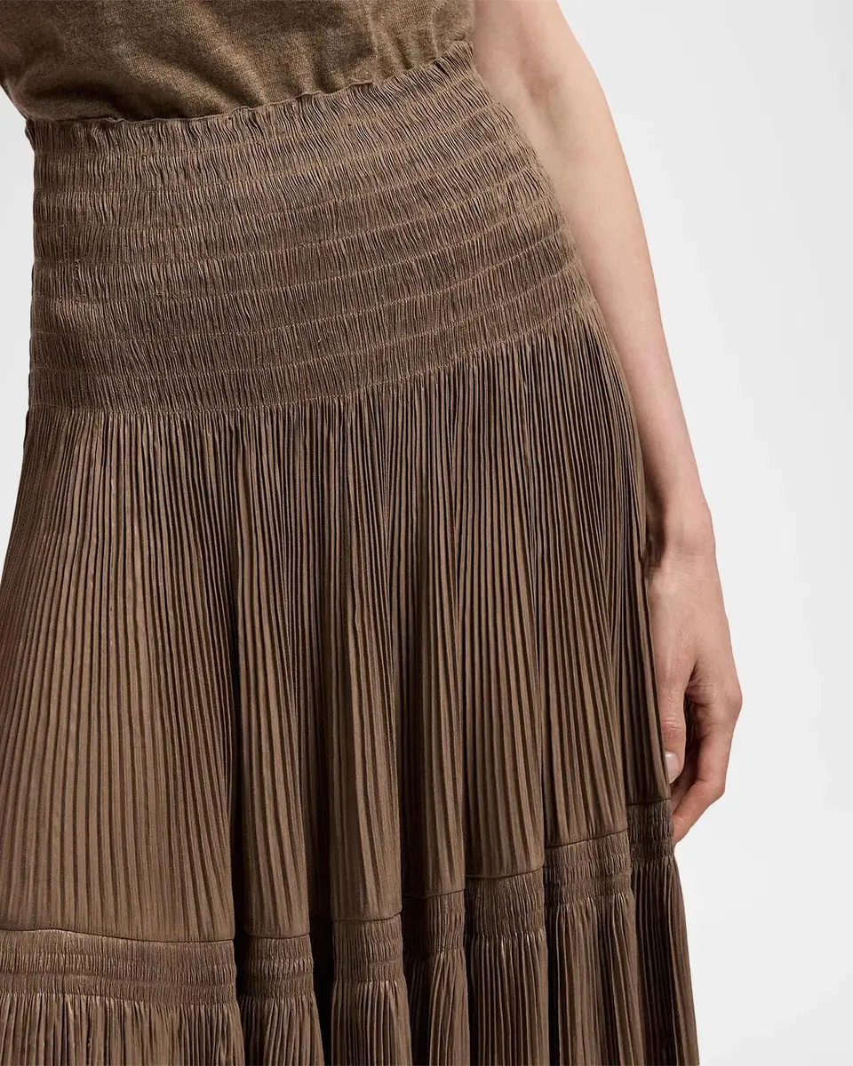 Ralph Lauren Collection Adeena Pleated Lamé Maxiskirt | Thumbnail 5 Ralph Lauren Collection Adeena Pleated Lamé Maxiskirt | Thumbnail 5
