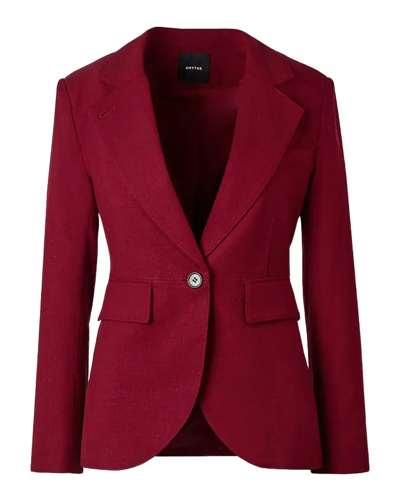 SMYTHE Notch Lapel Tweed Blazer