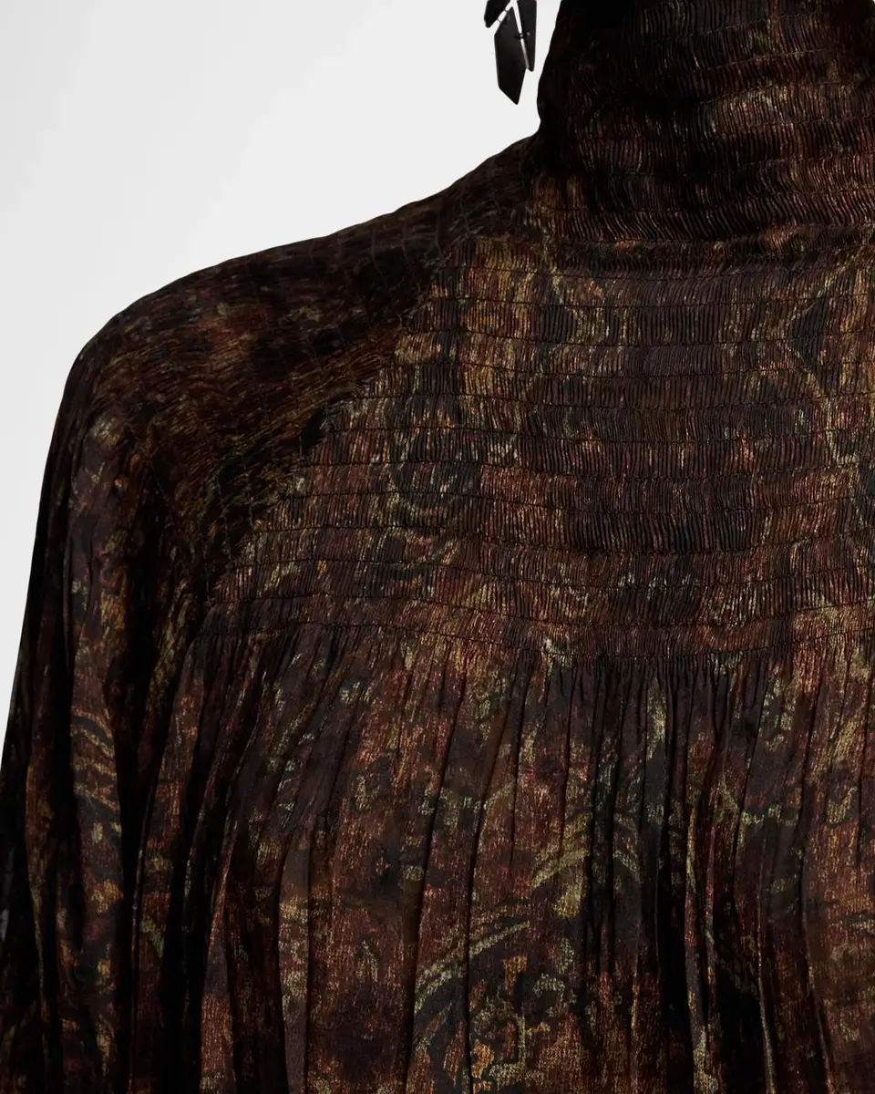 Ralph Lauren Collection Maddison Paisley Fil Coupé Top | Thumbnail 6