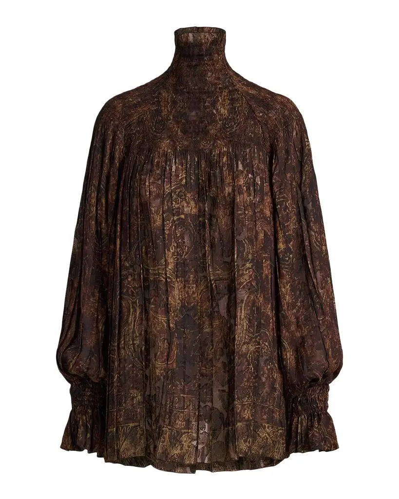 Ralph Lauren Collection Maddison Paisley Fil Coupé Top