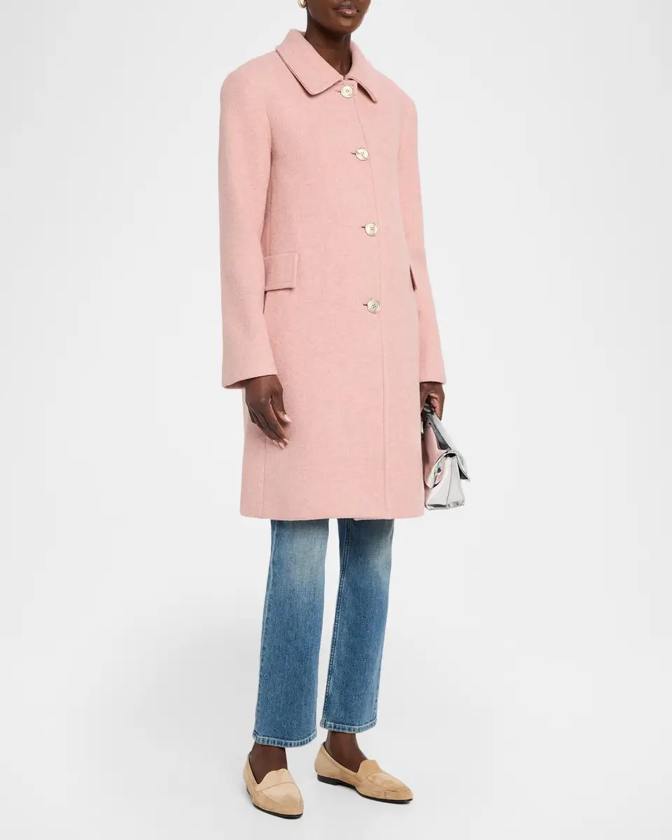 Fleurette Textured Wool-Blend Straight Coat | Thumbnail 4