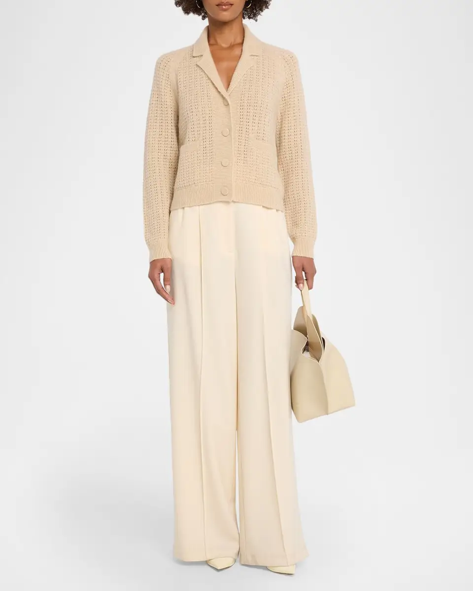 TSE Cashmere Cashmere Pointelle-Knit Cardigan | Thumbnail 2 TSE Cashmere Cashmere Pointelle-Knit Cardigan | Thumbnail 2