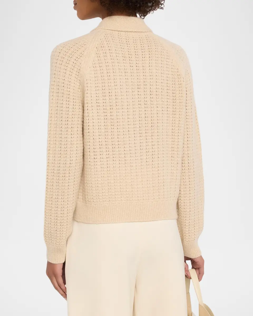 TSE Cashmere Cashmere Pointelle-Knit Cardigan | Thumbnail 3 TSE Cashmere Cashmere Pointelle-Knit Cardigan | Thumbnail 3