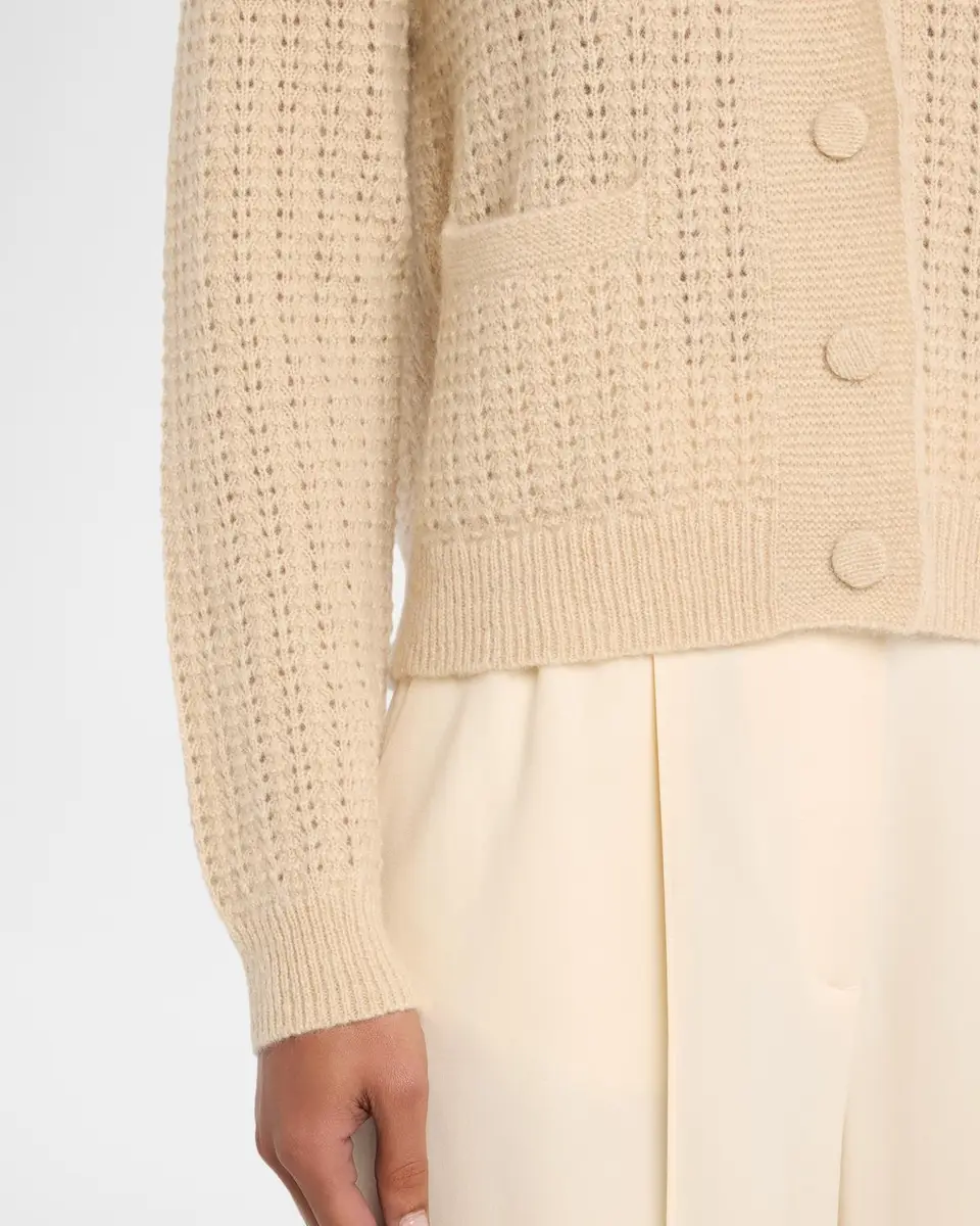 TSE Cashmere Cashmere Pointelle-Knit Cardigan | Thumbnail 5 TSE Cashmere Cashmere Pointelle-Knit Cardigan | Thumbnail 5