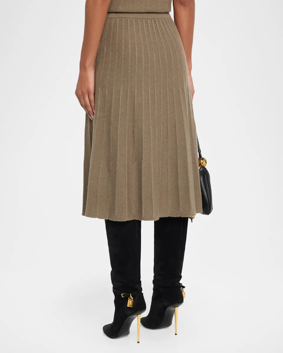 TSE Cashmere Sheer Pinstripe A-Line Midi Skirt | Thumbnail 3 TSE Cashmere Sheer Pinstripe A-Line Midi Skirt | Thumbnail 3