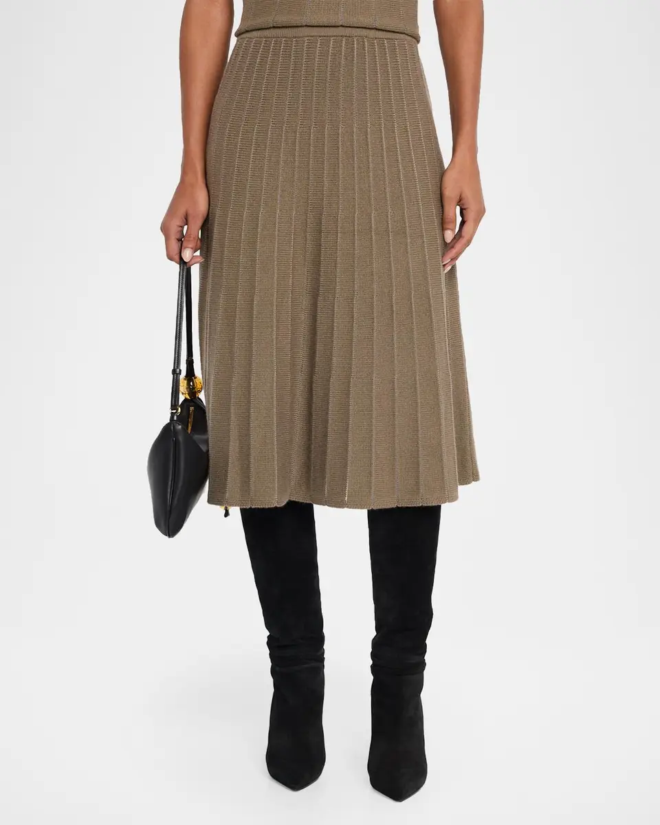 TSE Cashmere Sheer Pinstripe A-Line Midi Skirt | Thumbnail 4 TSE Cashmere Sheer Pinstripe A-Line Midi Skirt | Thumbnail 4