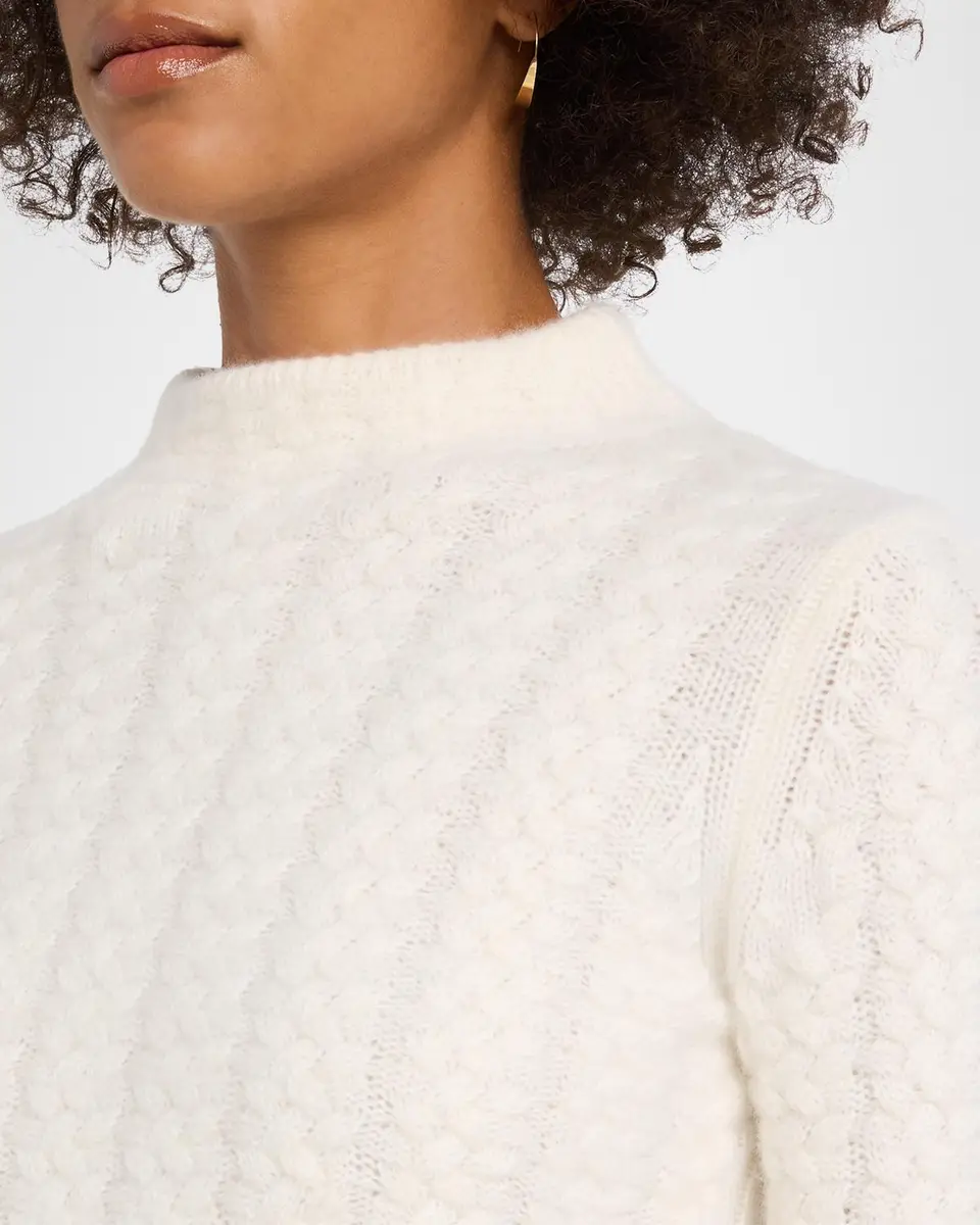 TSE Cashmere Cashmere Cable-Stitch Mock Turtleneck Sweater | Thumbnail 5 TSE Cashmere Cashmere Cable-Stitch Mock Turtleneck Sweater | Thumbnail 5
