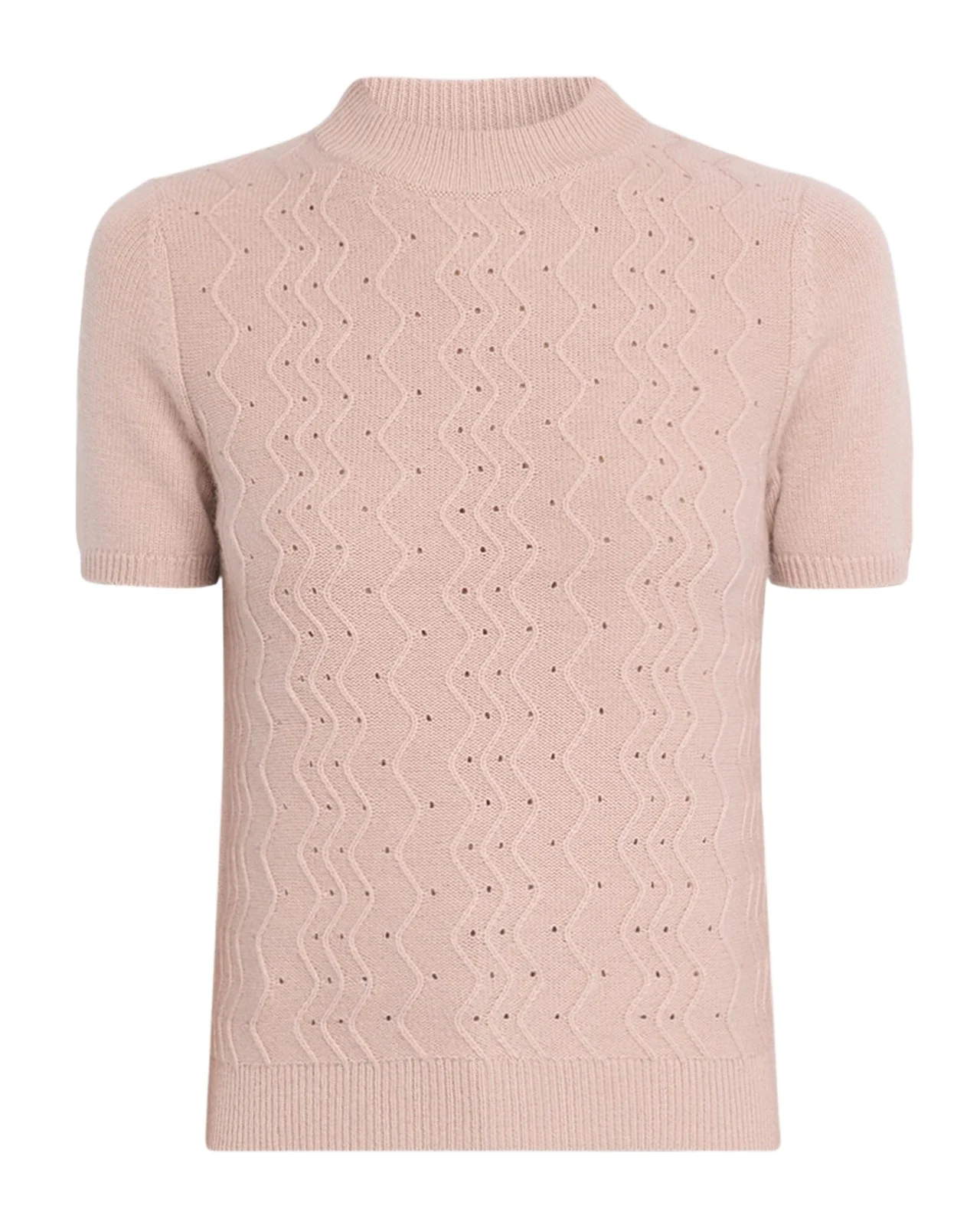 Cashmere Textured Mock Turtleneck Sweater