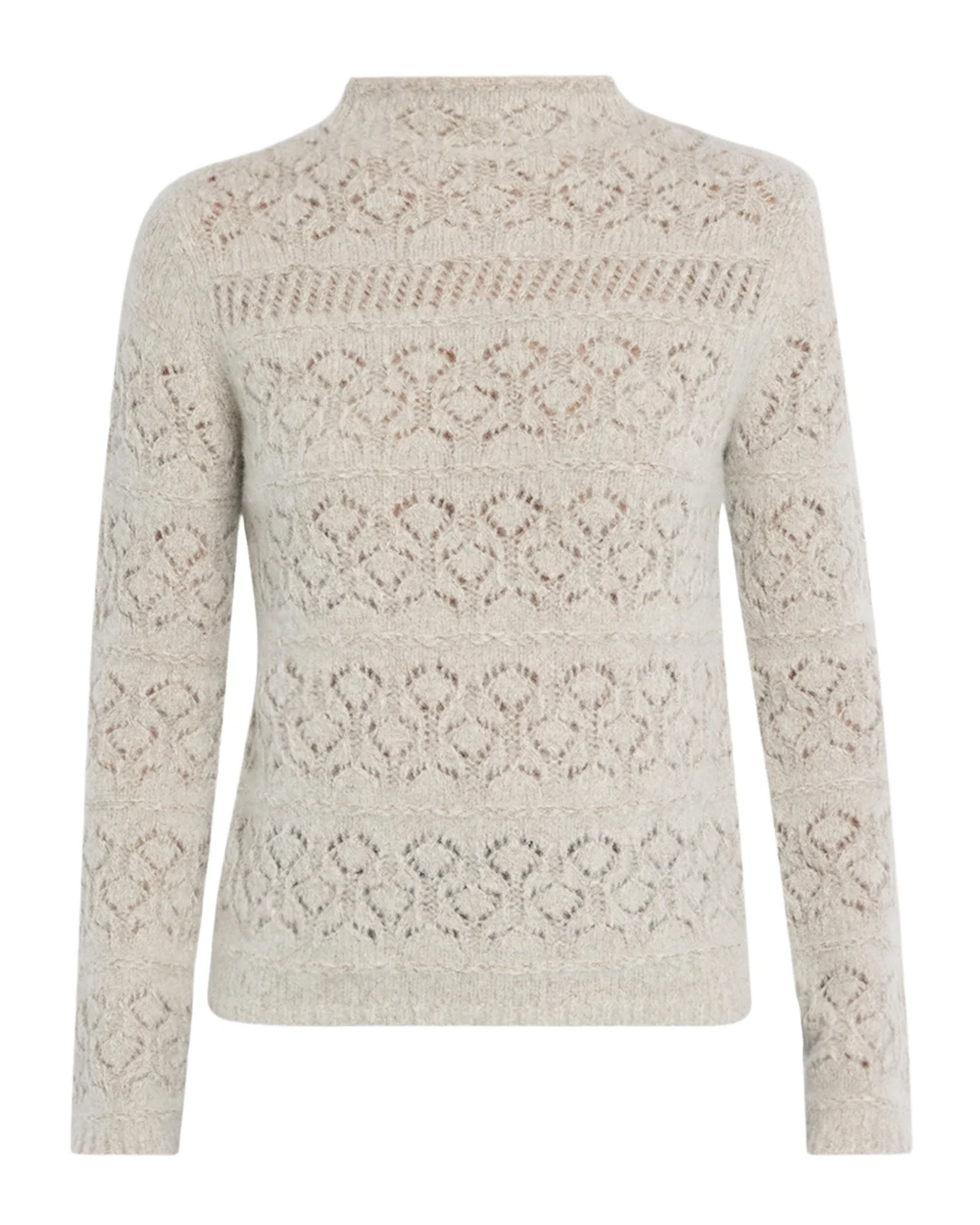 Cashmere Pointelle-Knit Mock Turtleneck Sweater Cashmere Pointelle-Knit Mock Turtleneck Sweater