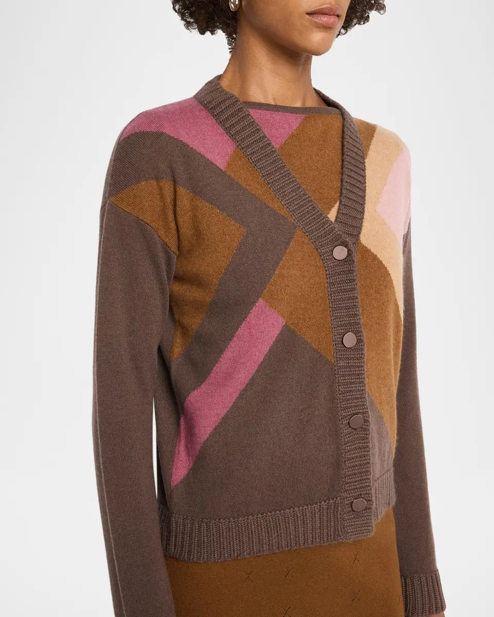 TSE Cashmere Cashmere Geometric Intarsia Cardigan | Thumbnail 5 TSE Cashmere Cashmere Geometric Intarsia Cardigan | Thumbnail 5
