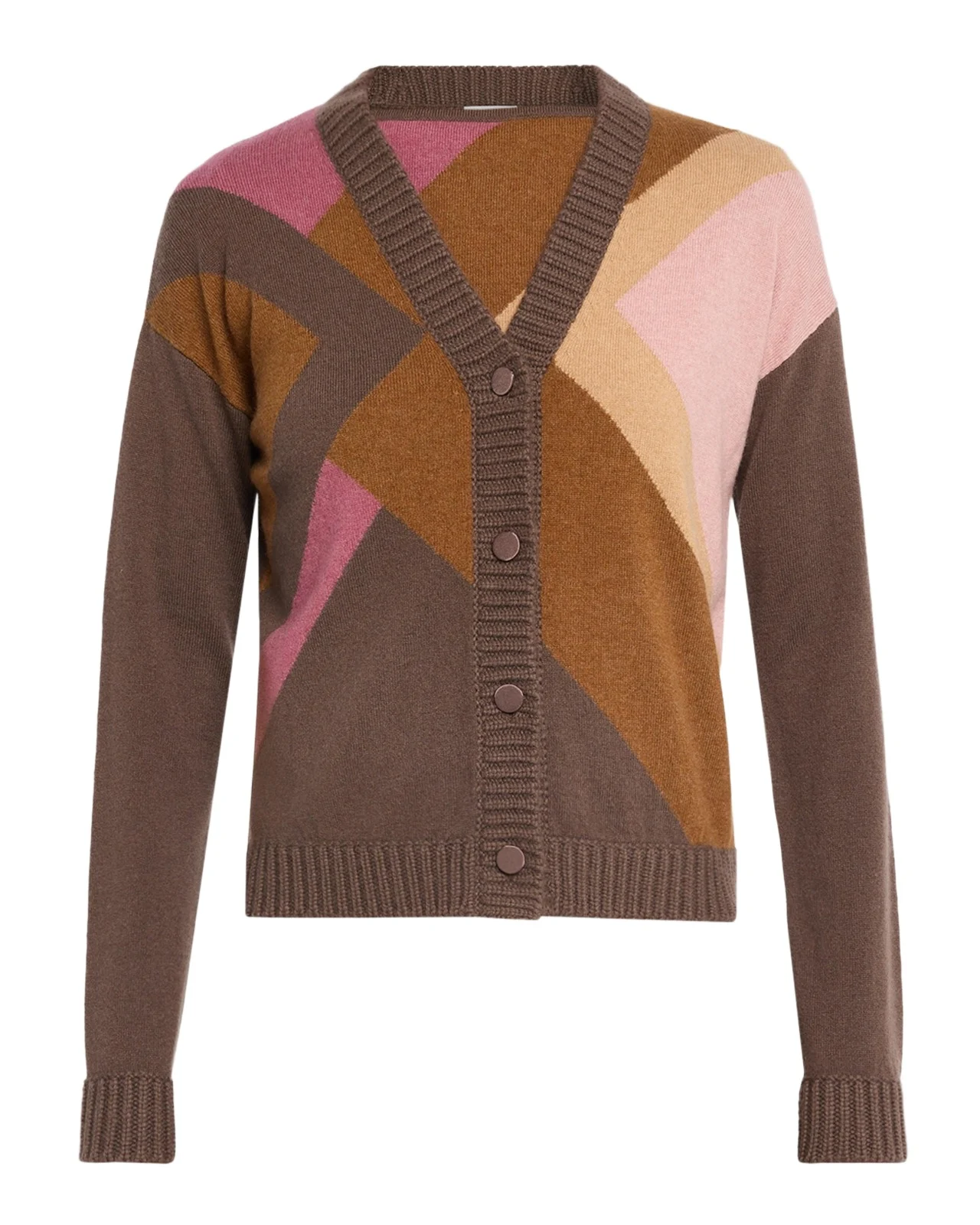 Cashmere Geometric Intarsia Cardigan Cashmere Geometric Intarsia Cardigan