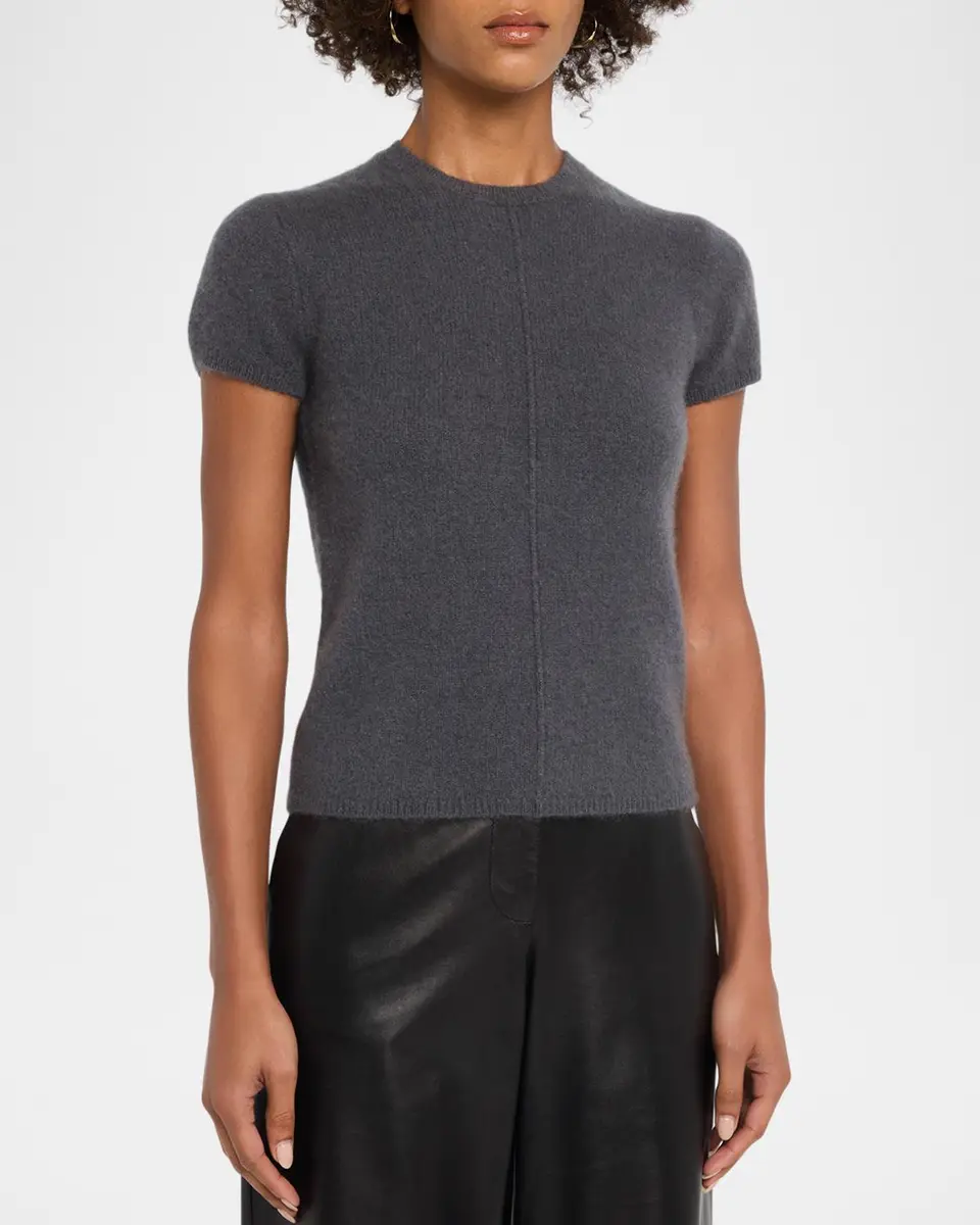 TSE Cashmere Boucle Cashmere Short-Sleeve Sweater | Thumbnail 4 TSE Cashmere Boucle Cashmere Short-Sleeve Sweater | Thumbnail 4