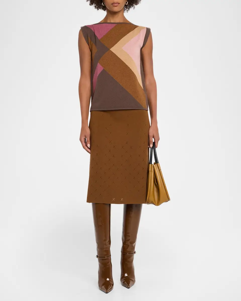TSE Cashmere Cashmere Geometric Intarsia Sweater | Thumbnail 2 TSE Cashmere Cashmere Geometric Intarsia Sweater | Thumbnail 2