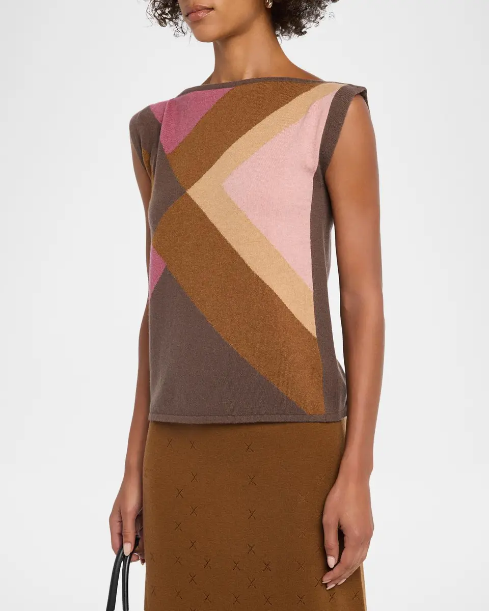 TSE Cashmere Cashmere Geometric Intarsia Sweater | Thumbnail 4 TSE Cashmere Cashmere Geometric Intarsia Sweater | Thumbnail 4
