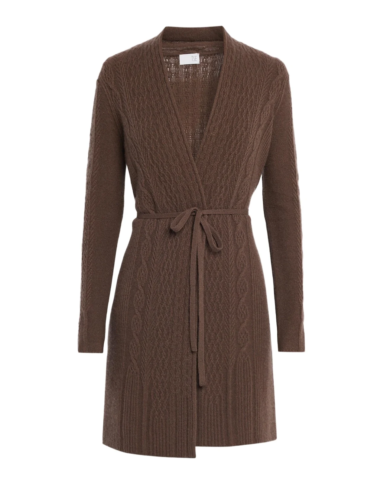 TSE Cashmere Cashmere Cable-Knit Wrap Cardigan