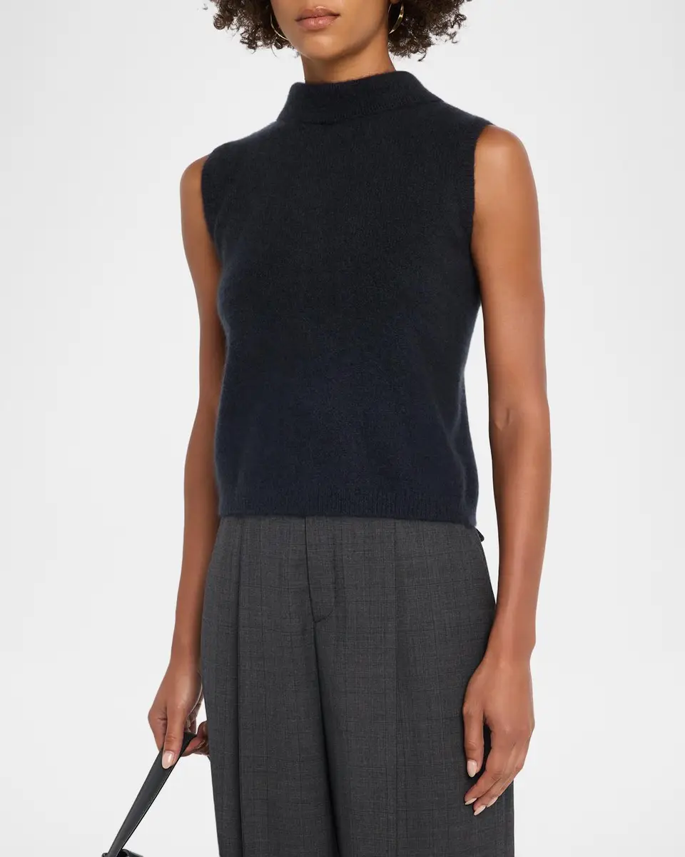 TSE Cashmere Cashmere Sleeveless Mock Turtleneck Sweater | Thumbnail 4