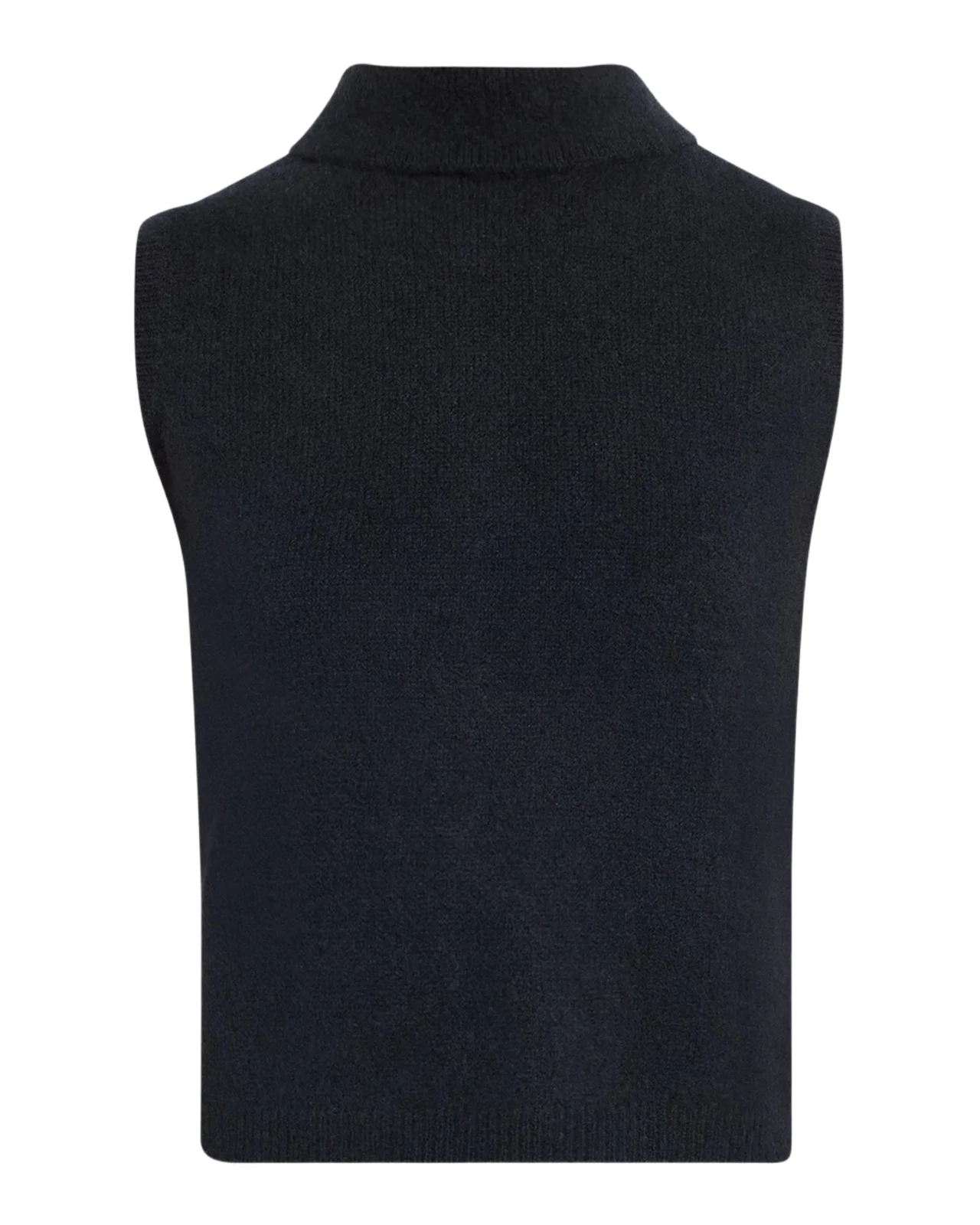 Cashmere Sleeveless Mock Turtleneck Sweater