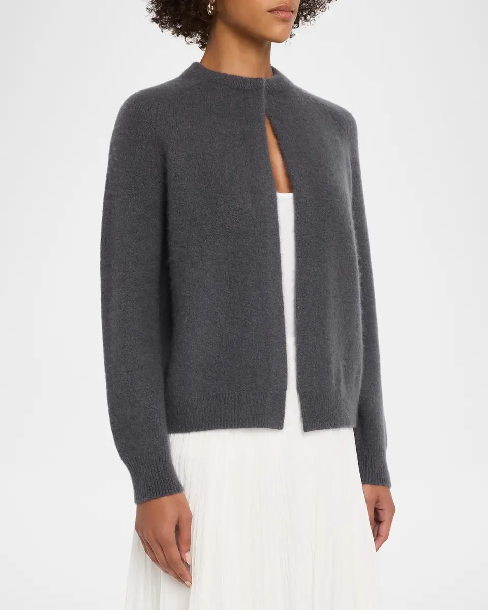 TSE Cashmere Cashmere Boucle Crewneck Cardigan | Thumbnail 4 TSE Cashmere Cashmere Boucle Crewneck Cardigan | Thumbnail 4