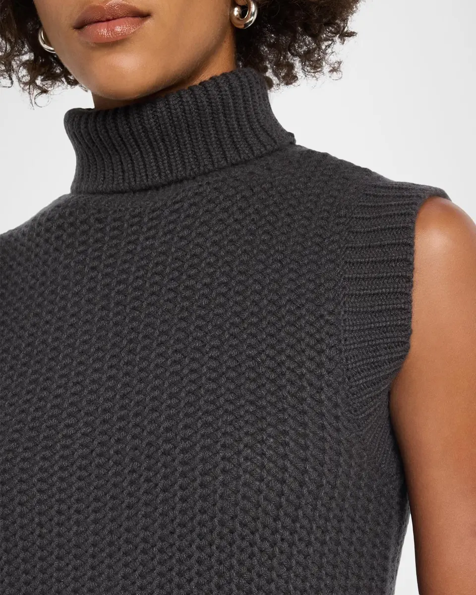 TSE Cashmere Cashmere Sleeveless Turtleneck Sweater | Thumbnail 5 TSE Cashmere Cashmere Sleeveless Turtleneck Sweater | Thumbnail 5