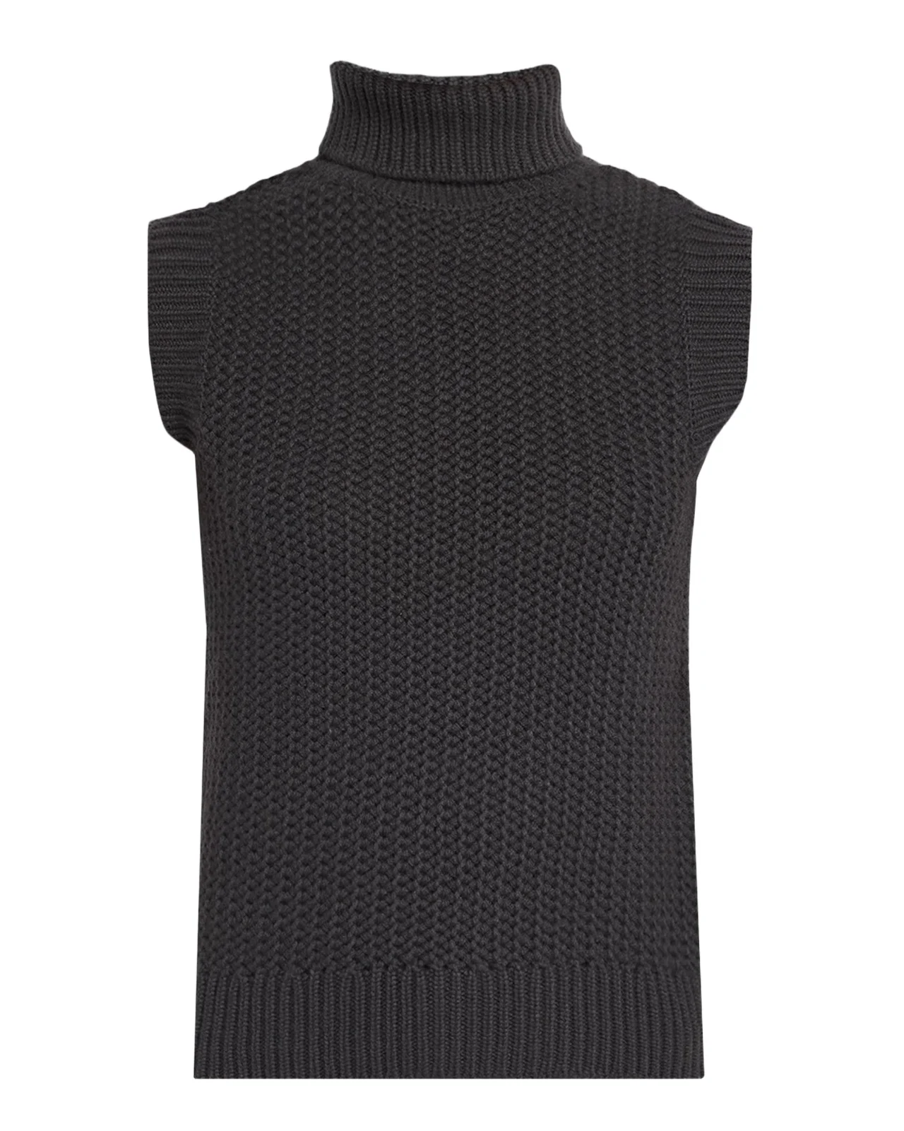 Cashmere Sleeveless Turtleneck Sweater