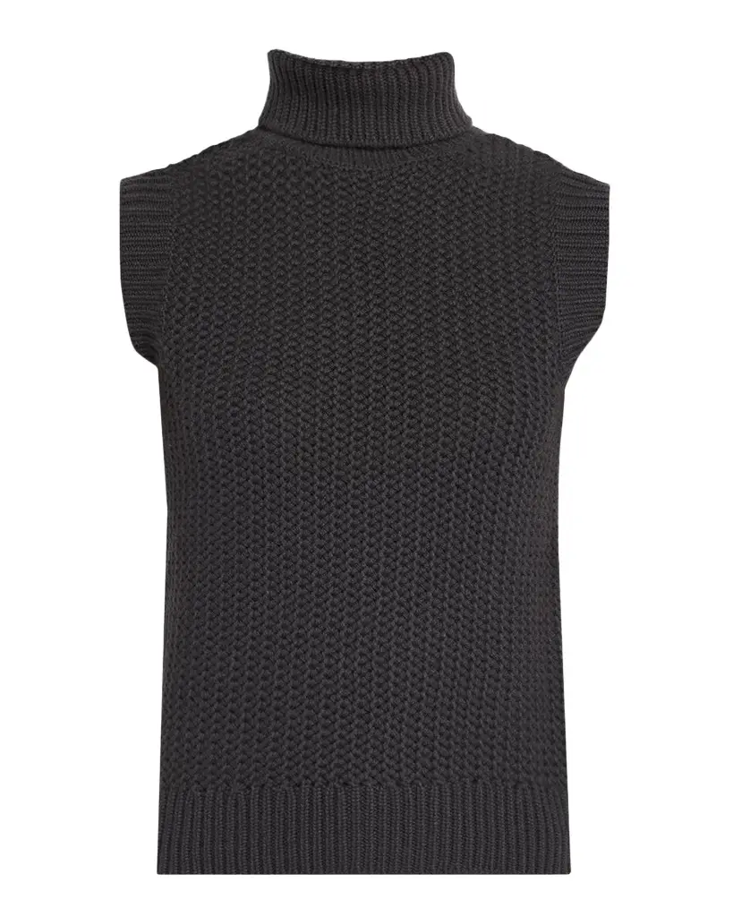 Cashmere Sleeveless Turtleneck Sweater Cashmere Sleeveless Turtleneck Sweater