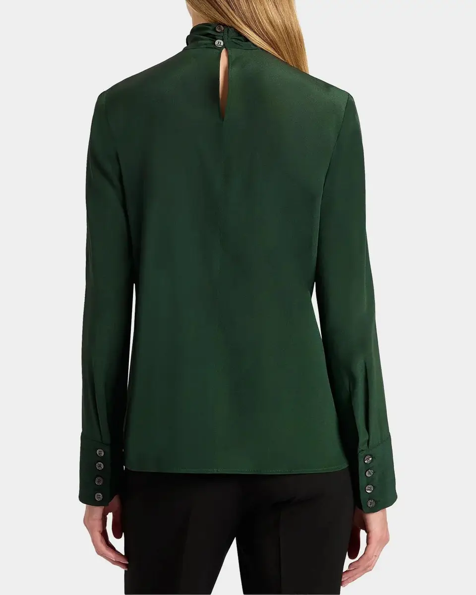 Santorelli Silk Turtleneck Blouse | Thumbnail 3 Santorelli Silk Turtleneck Blouse | Thumbnail 3