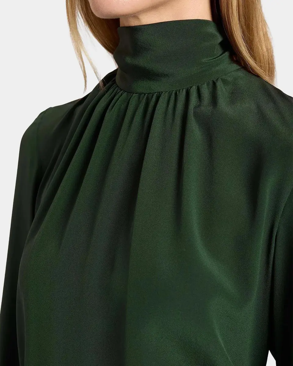 Santorelli Silk Turtleneck Blouse | Thumbnail 5 Santorelli Silk Turtleneck Blouse | Thumbnail 5