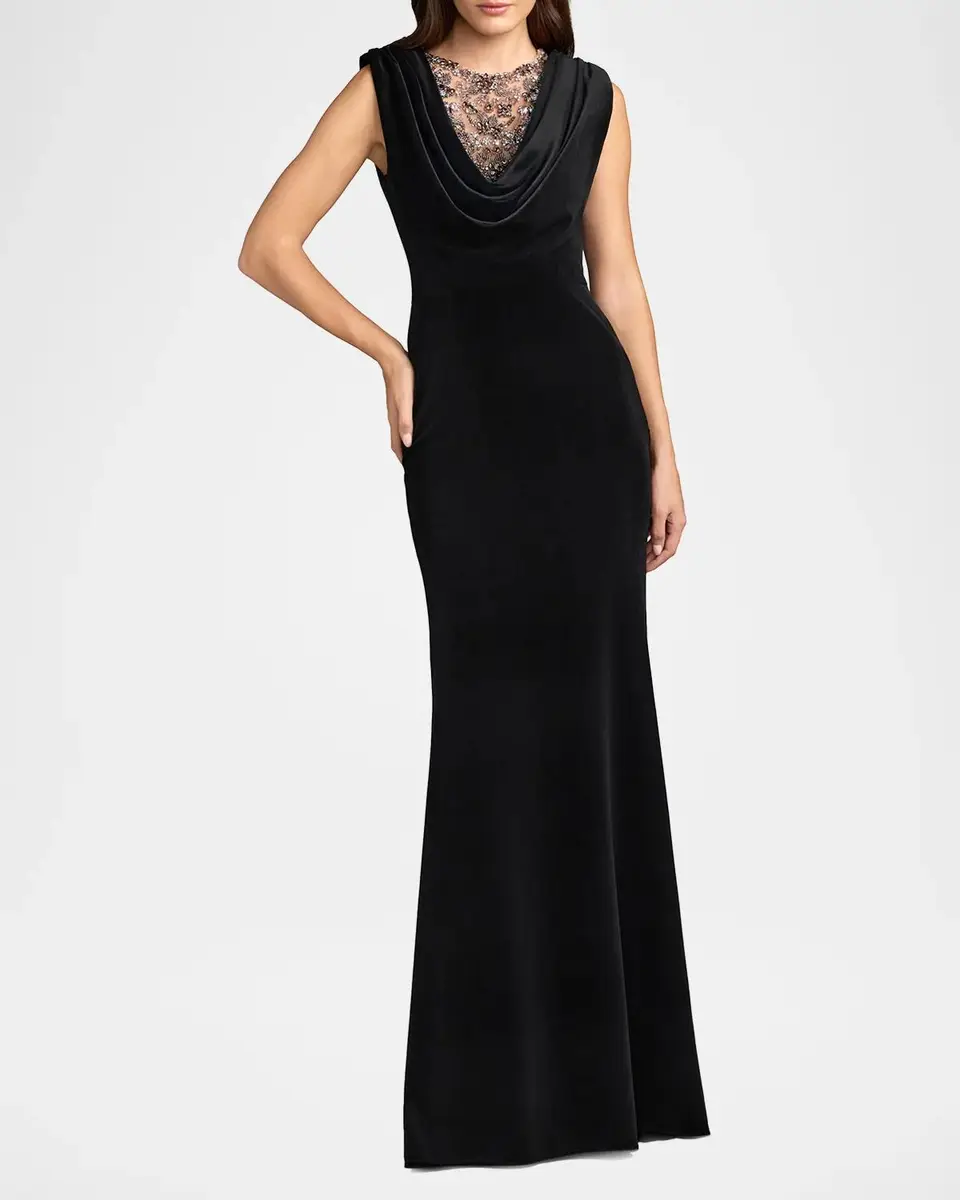 Mac Duggal Embellished Velvet Mermaid Gown | Thumbnail 2 Mac Duggal Embellished Velvet Mermaid Gown | Thumbnail 2