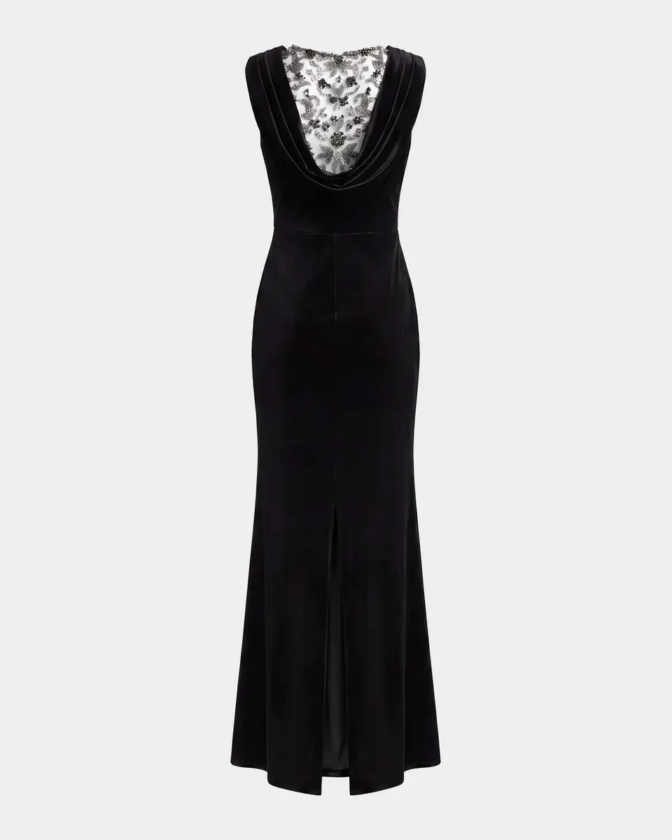 Mac Duggal Embellished Velvet Mermaid Gown | Thumbnail 5 Mac Duggal Embellished Velvet Mermaid Gown | Thumbnail 5