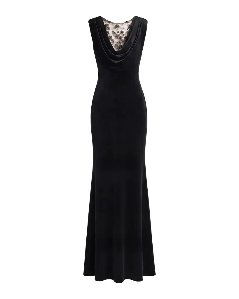 Embellished Velvet Mermaid Gown Embellished Velvet Mermaid Gown