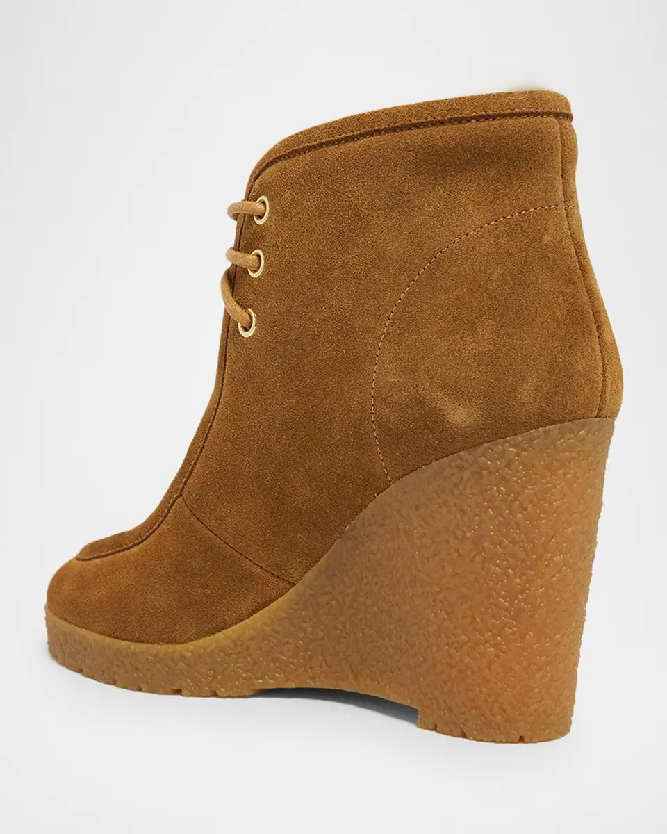 Isabel Marant Cylia Shearling-Trim Suede Ankle Boots | Thumbnail 4 Isabel Marant Cylia Shearling-Trim Suede Ankle Boots | Thumbnail 4