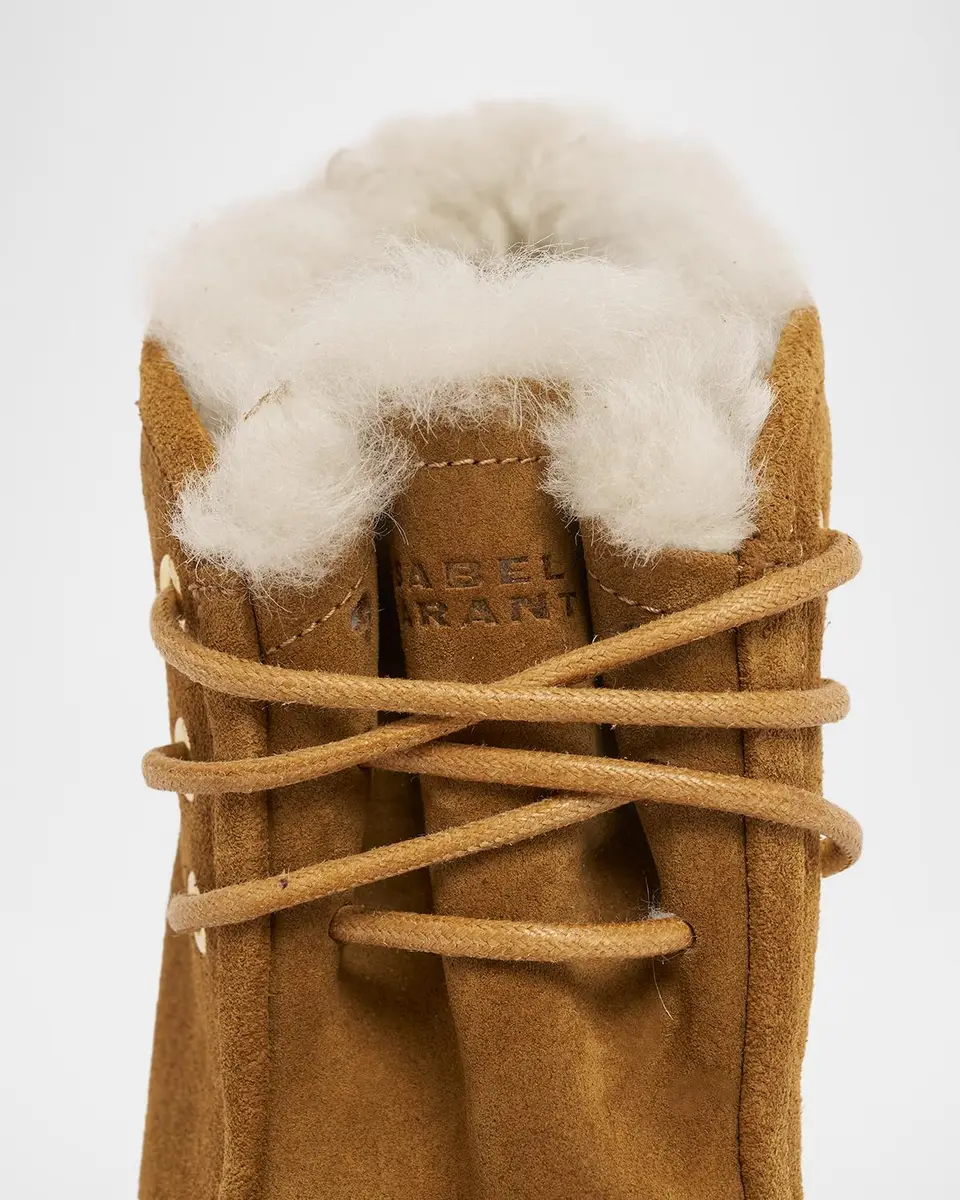 Isabel Marant Cylia Shearling-Trim Suede Ankle Boots | Thumbnail 5 Isabel Marant Cylia Shearling-Trim Suede Ankle Boots | Thumbnail 5