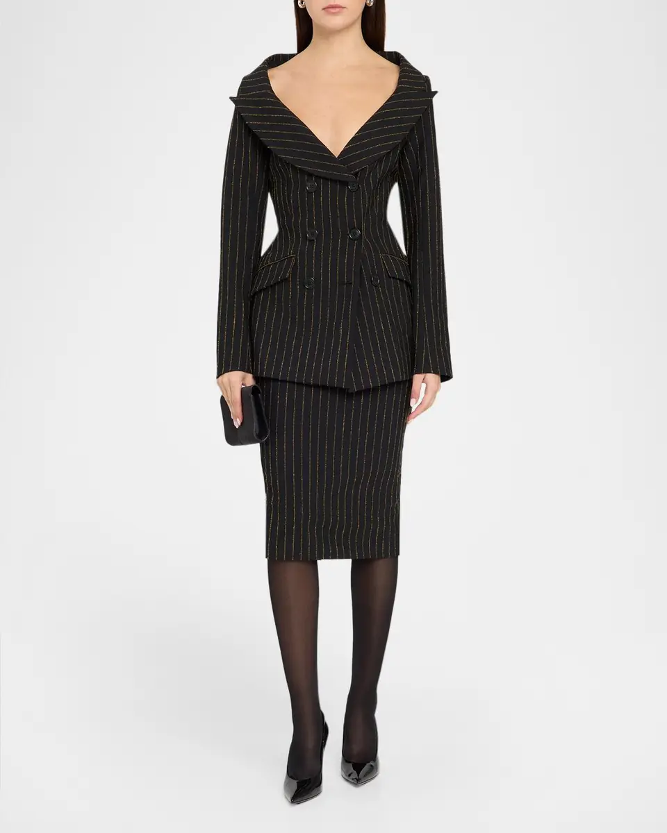 Sergio Hudson Tailored Wool Midi Pencil Skirt | Thumbnail 2 Sergio Hudson Tailored Wool Midi Pencil Skirt | Thumbnail 2