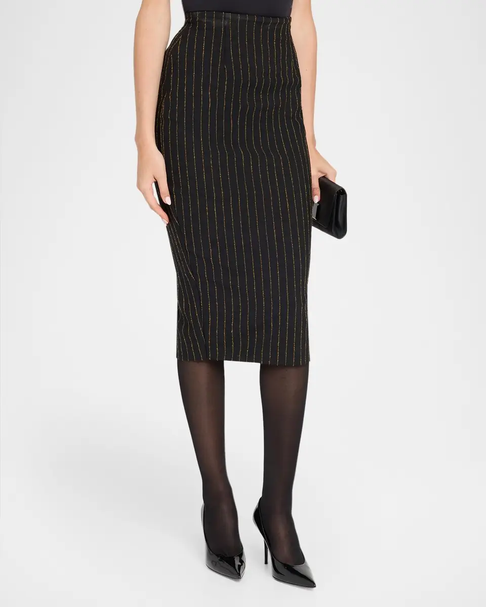 Sergio Hudson Tailored Wool Midi Pencil Skirt | Thumbnail 4 Sergio Hudson Tailored Wool Midi Pencil Skirt | Thumbnail 4
