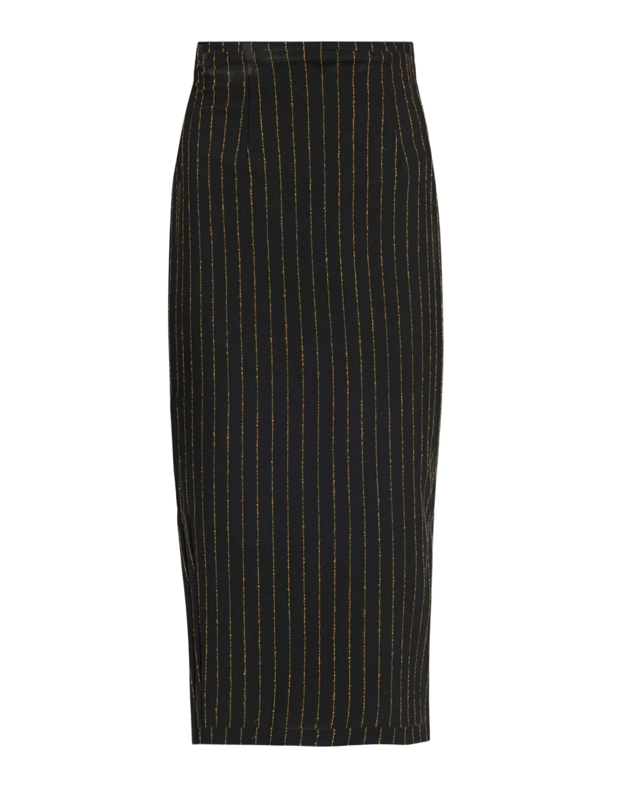 Tailored Wool Midi Pencil Skirt