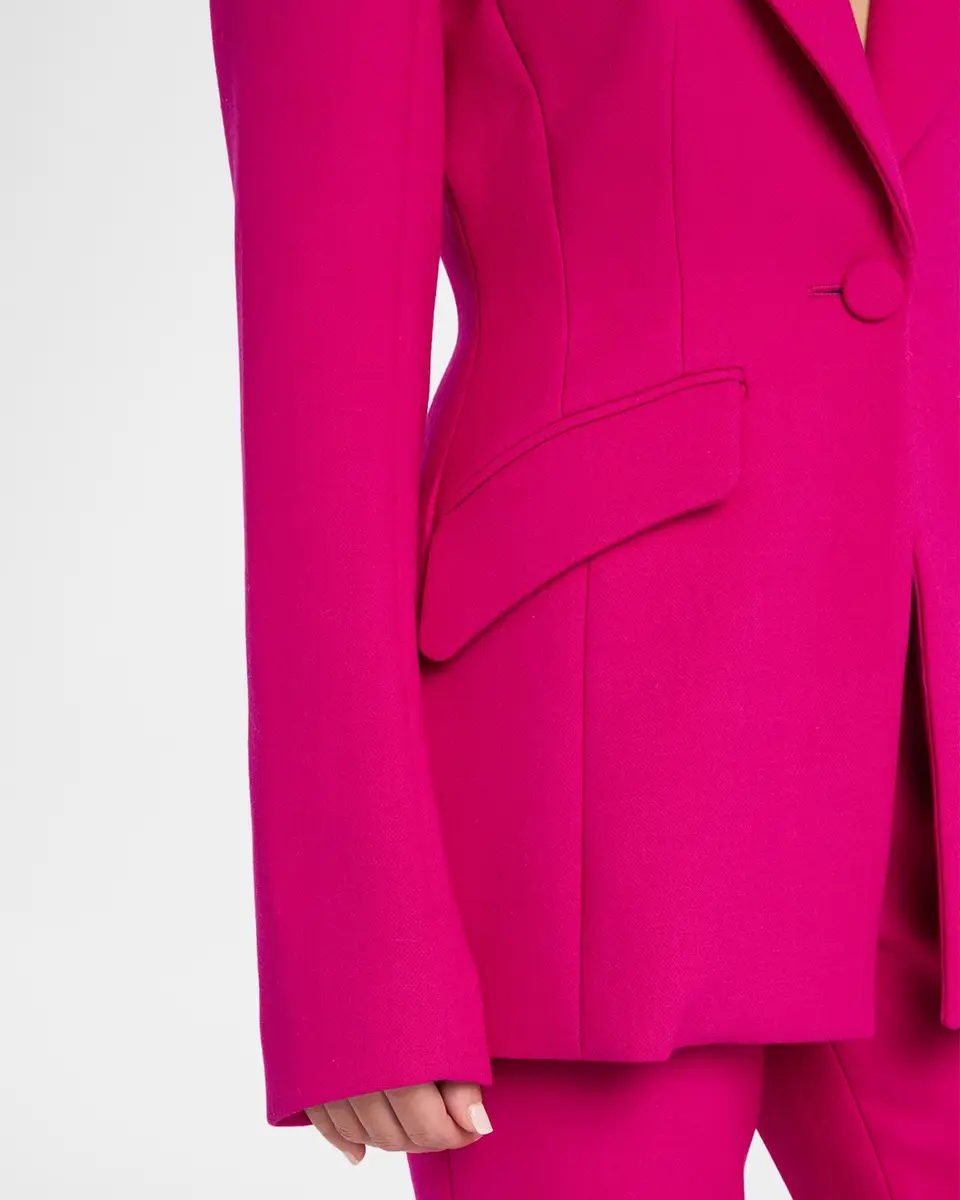 Sergio Hudson Crepe Single-Breasted Blazer | Thumbnail 5