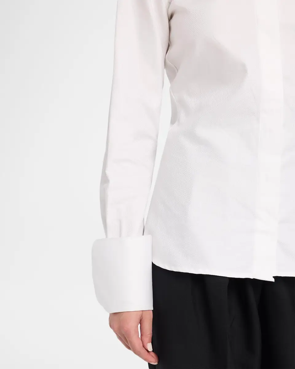 Sergio Hudson Standard Collar Long-Sleeve Cotton Shirt | Thumbnail 5 Sergio Hudson Standard Collar Long-Sleeve Cotton Shirt | Thumbnail 5