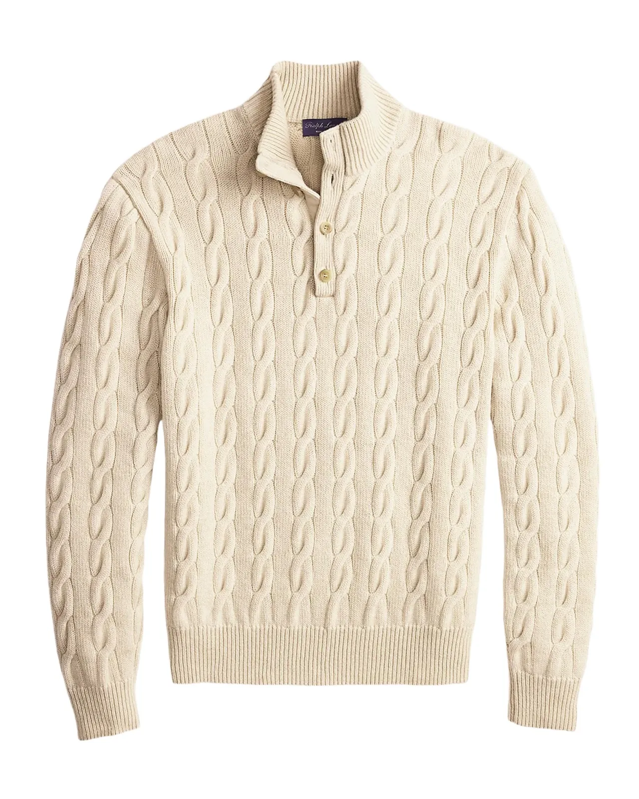 Ralph Lauren Purple Label Cable-Knit Cashmere Sweater