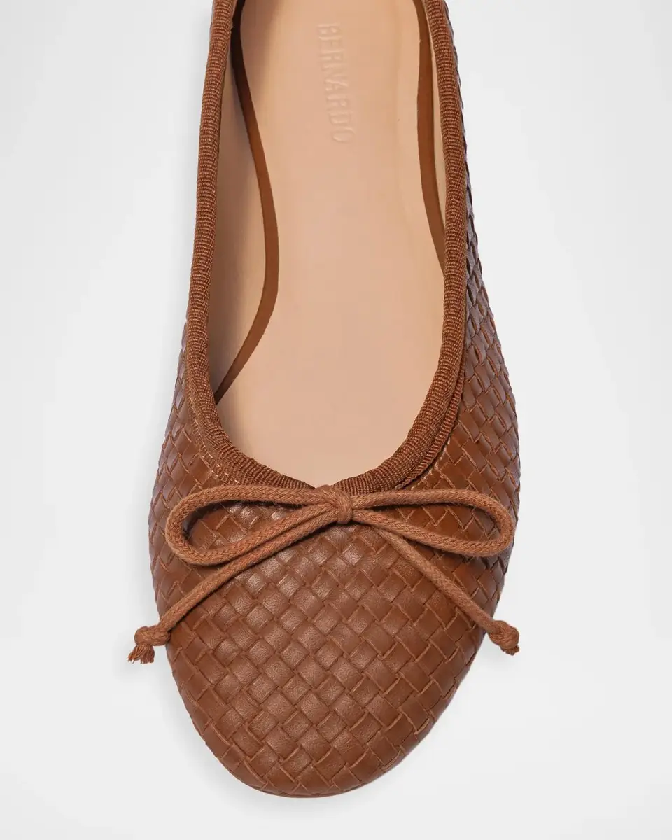 Bernardo Blanche Woven Metallic Leather Ballerina Flats | Thumbnail 3 Bernardo Blanche Woven Metallic Leather Ballerina Flats | Thumbnail 3