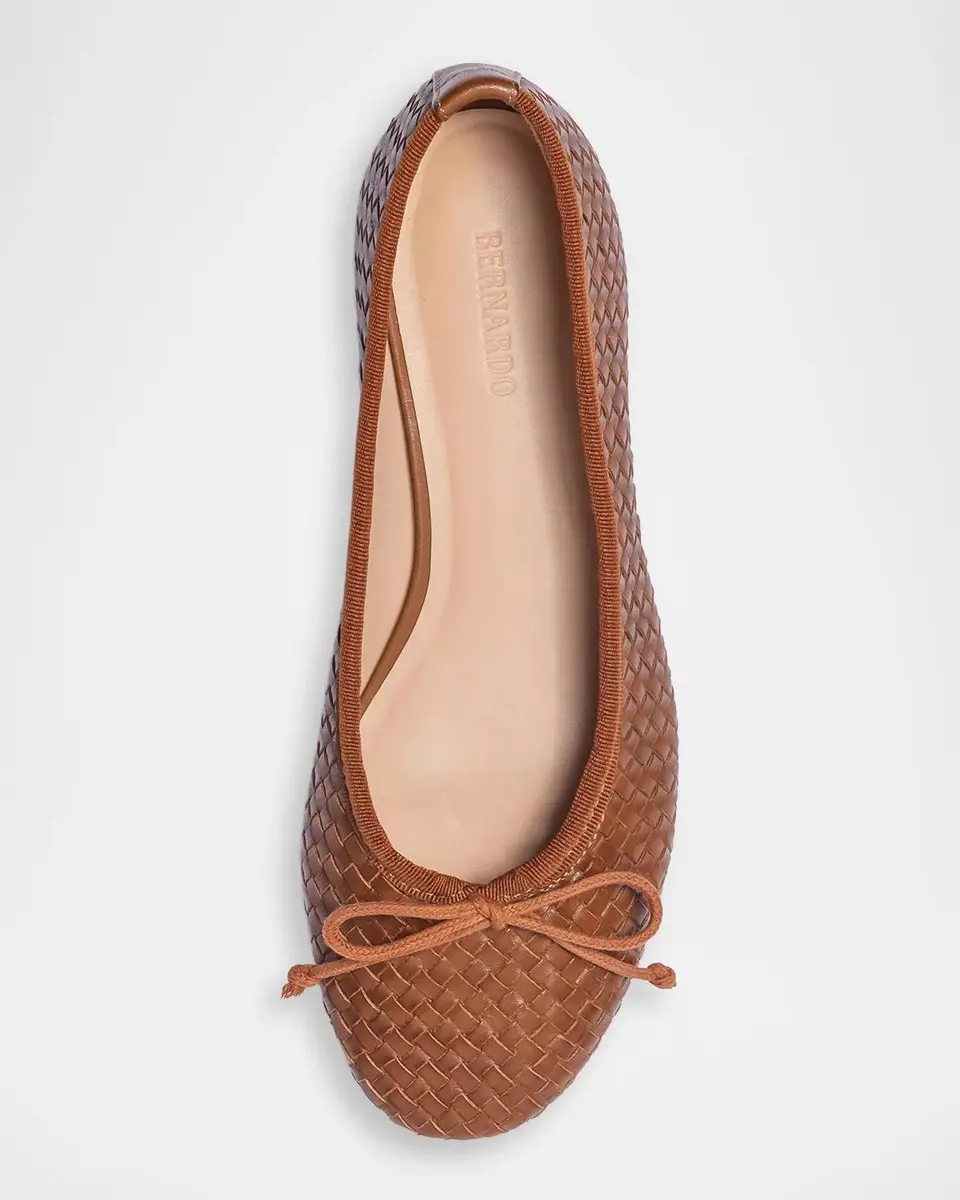 Bernardo Blanche Woven Metallic Leather Ballerina Flats | Thumbnail 4 Bernardo Blanche Woven Metallic Leather Ballerina Flats | Thumbnail 4